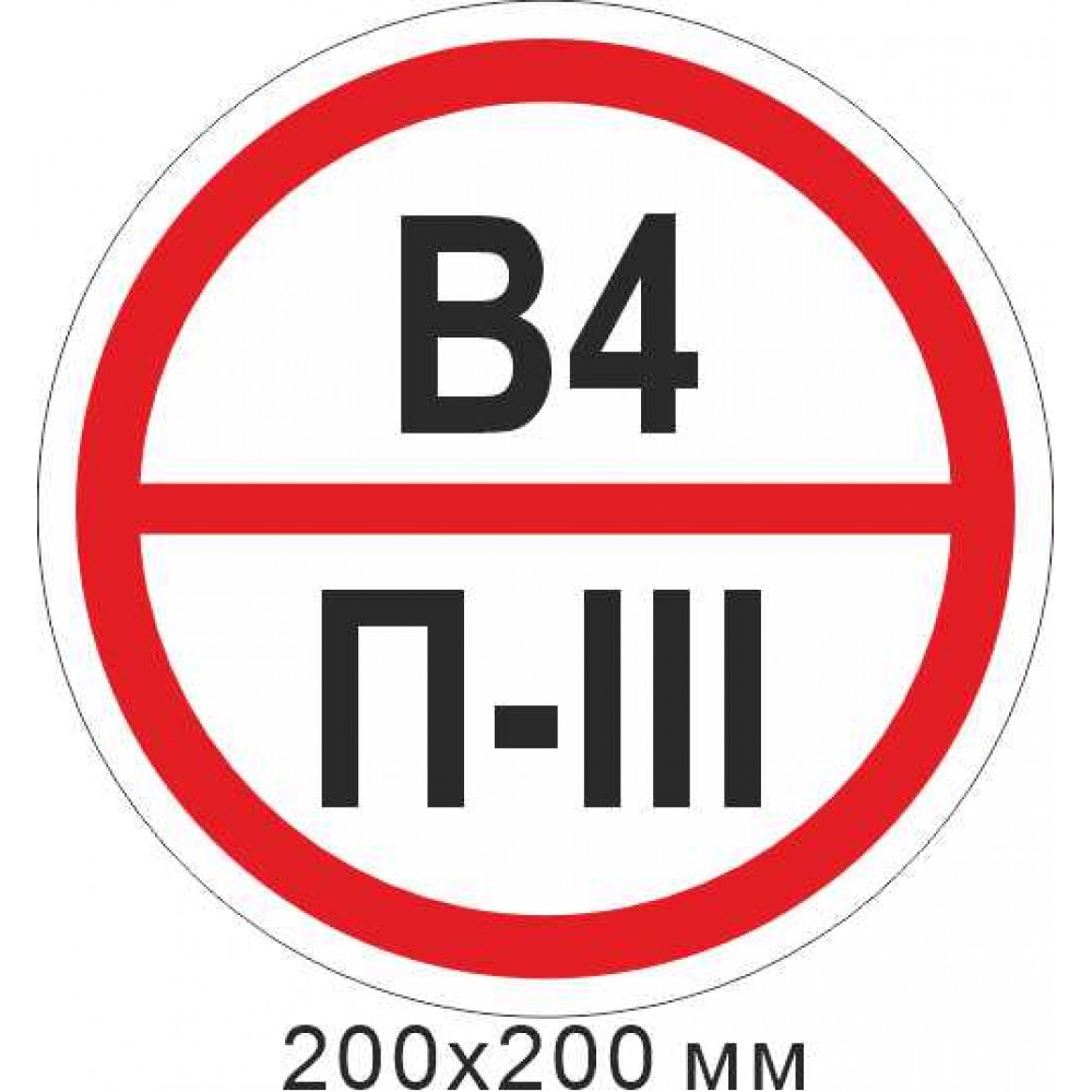 Пожарный знак табличка категории помещения - В4